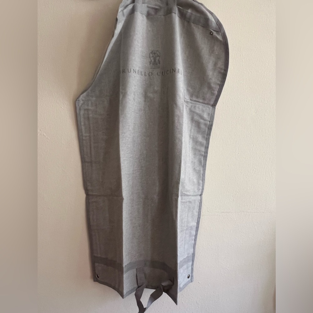 New Brunello Cucinelli Light Gray Travel Cover Dust Bag zipper storage - Picture 5 of 7